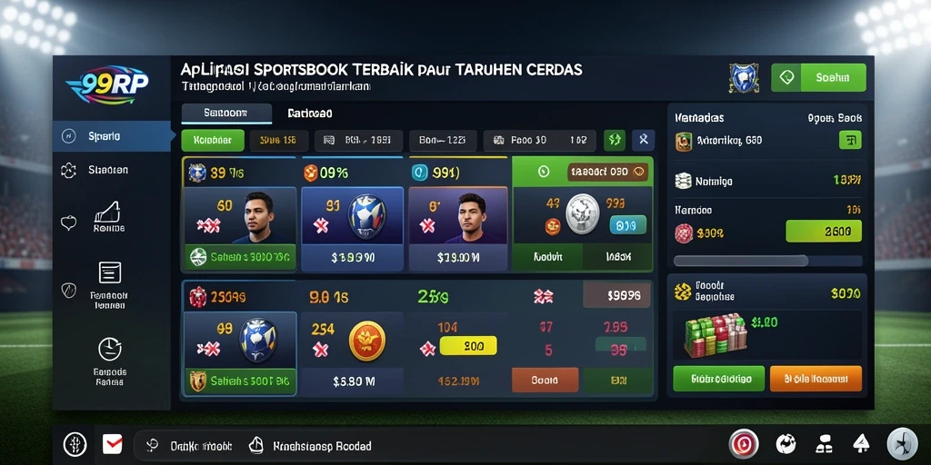 Tampilan gameplay taruhan olahraga di 99RP yang menarik.
