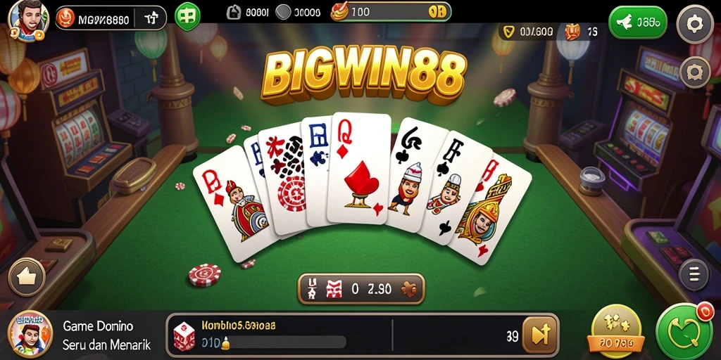 Tampilan gameplay seru dari BIGWIN88 permainan Domino.