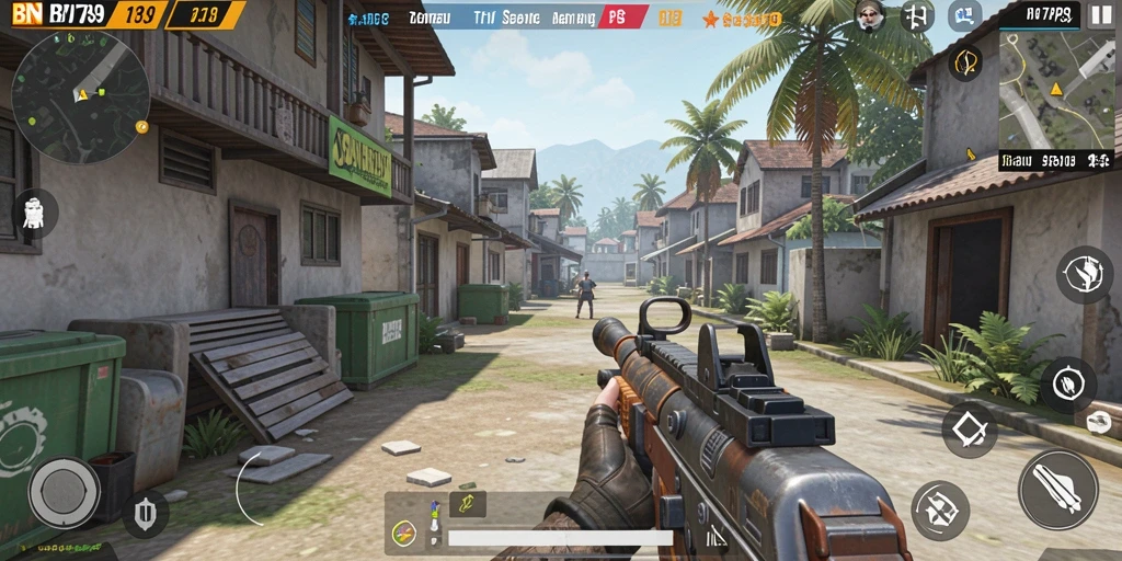 Tampilan aksi mendebarkan dalam gameplay BNI789
