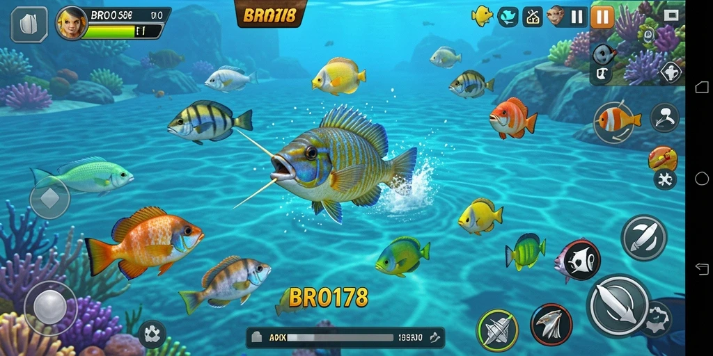 Tampilan gameplay menembak ikan yang menarik di BRO178.