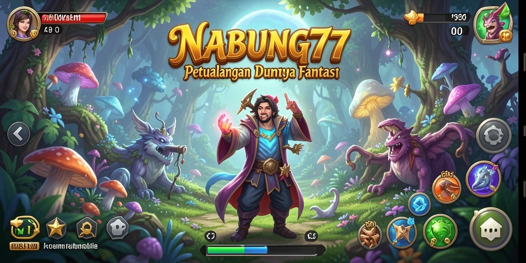 Tangkapan layar gameplay NABUNG77 yang menampilkan aksi petualangan.