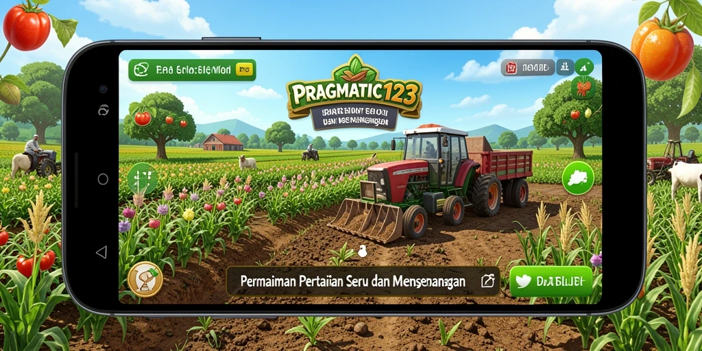 Tampilan gameplay seru dari PRAGMATIC123 yang memperlihatkan aktivitas pertanian.