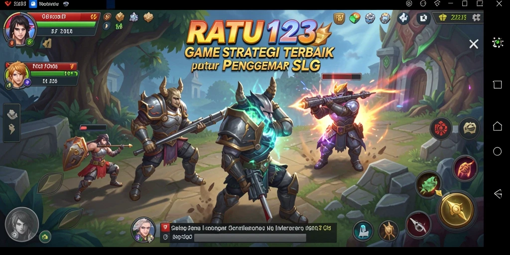 Tangkapan layar gameplay menarik dari RATU123 dengan pertempuran strategi.