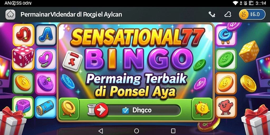 Tampilan gameplay menarik dari SENSATIONAL77 yang menampilkan keseruan bermain Bingo.
