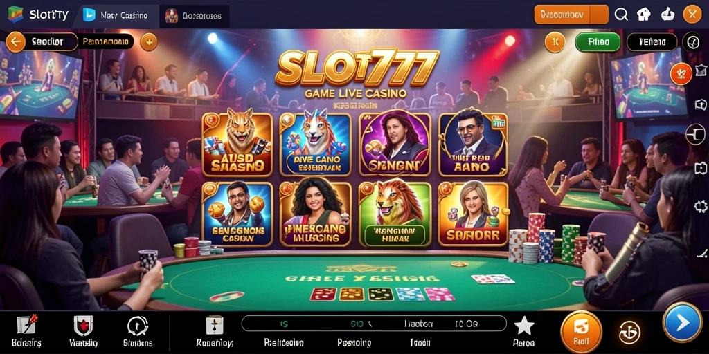 Tampilan gameplay langsung dari aplikasi SLOT777 dengan dealer profesional.