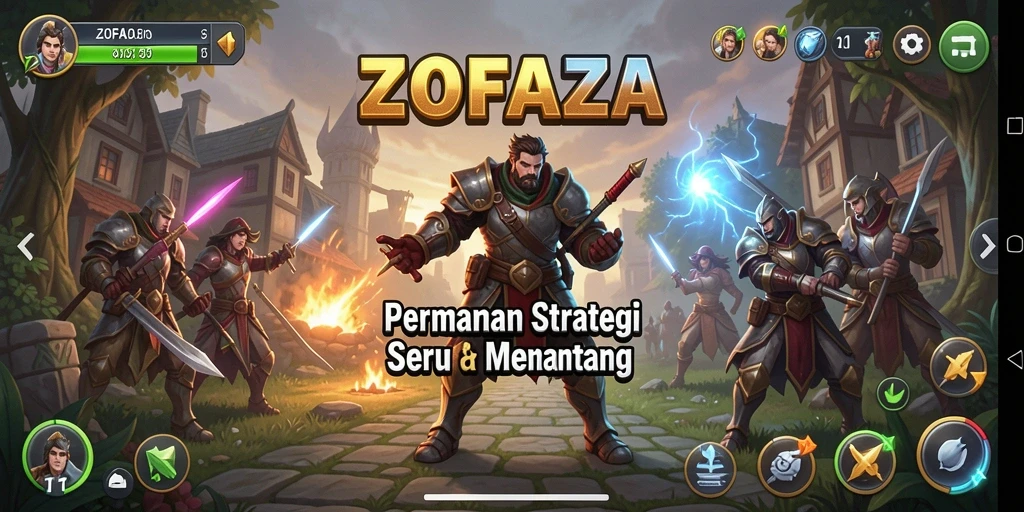 Tampilan gameplay ZOFAZA yang mendebarkan dan penuh strategi.